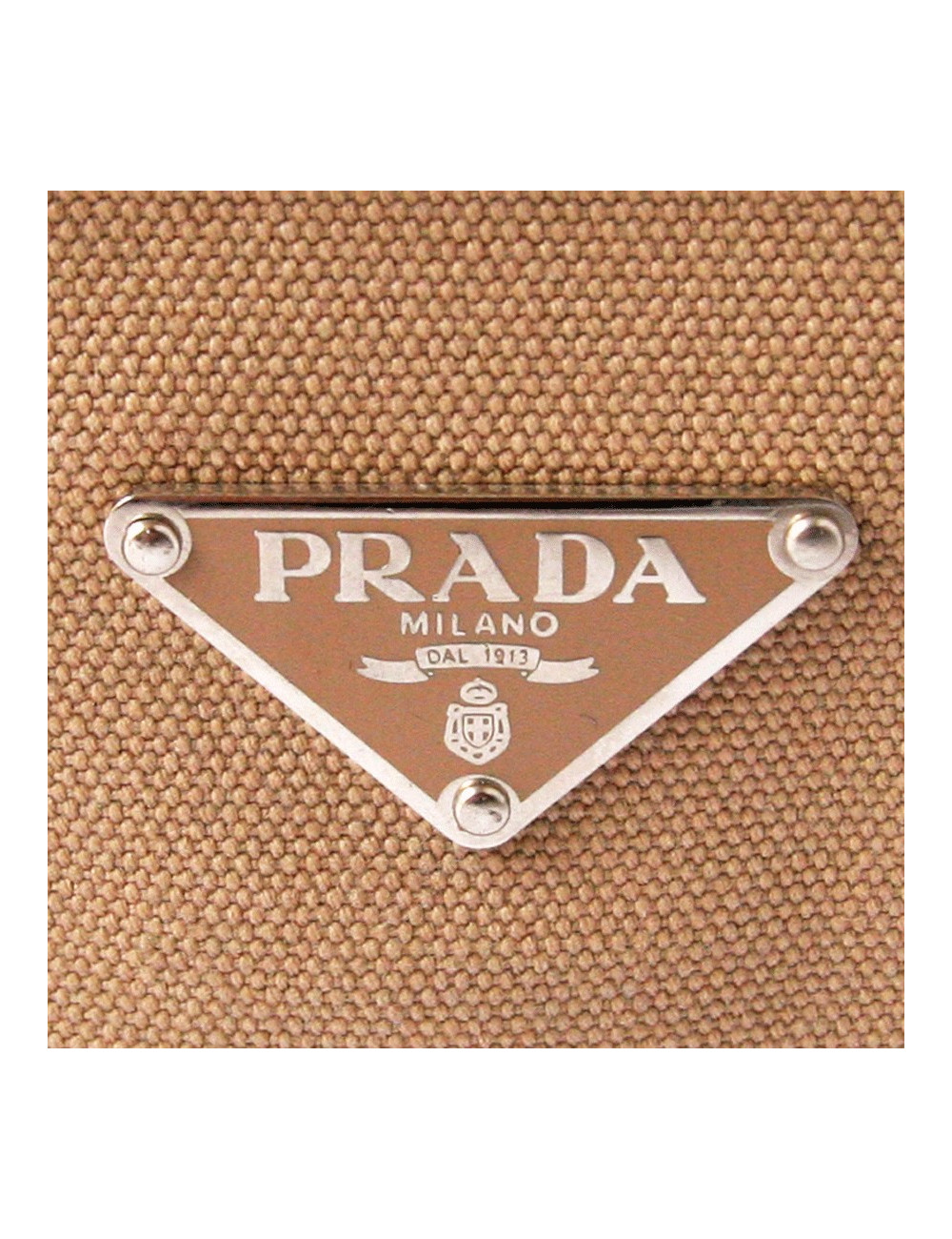 Sac weekender PRADA toile et cuir