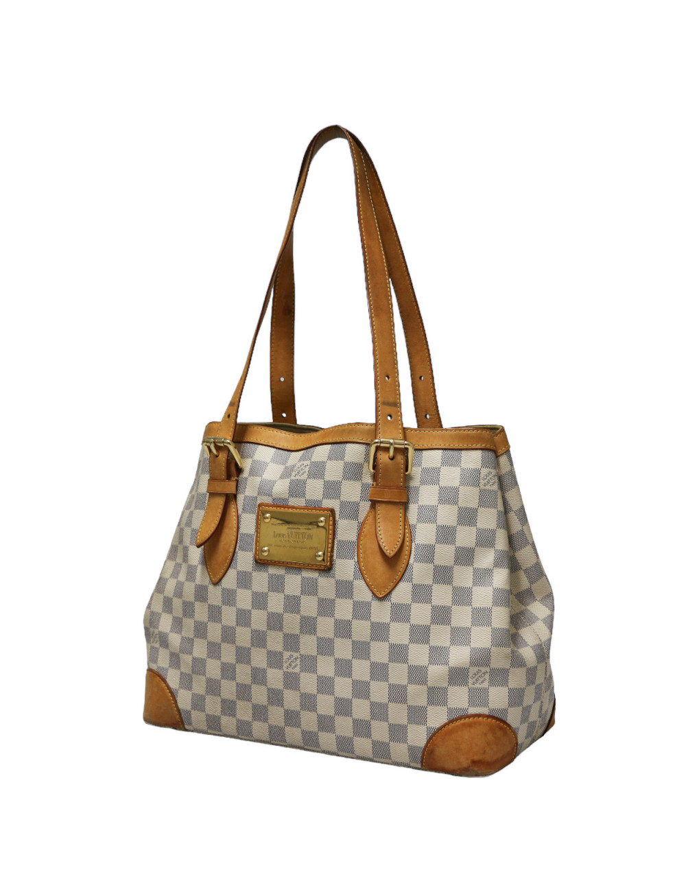 Sac Galliera LOUIS VUITTON toile damier azur