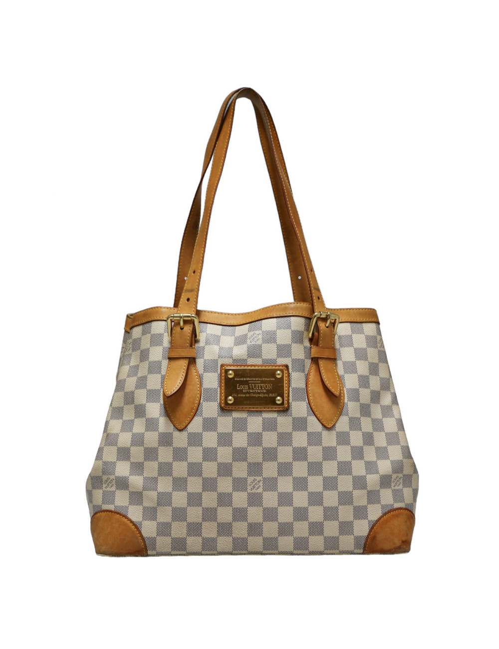 Sac Galliera LOUIS VUITTON toile damier azur