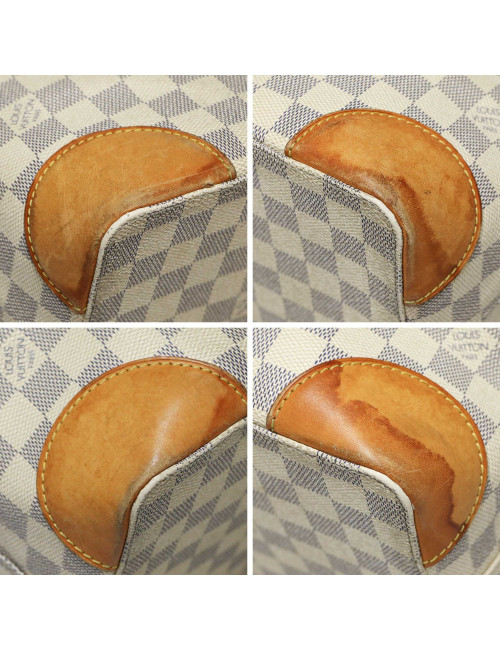 Sac Galliera LOUIS VUITTON toile damier azur