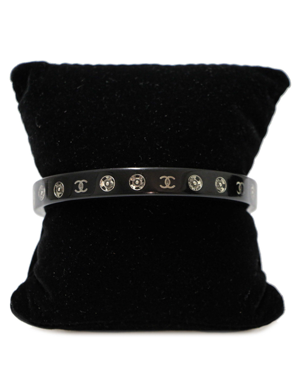 Bracelet CHANEL fin pression argent