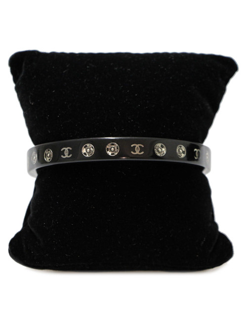 Bracelet CHANEL fin pression argent