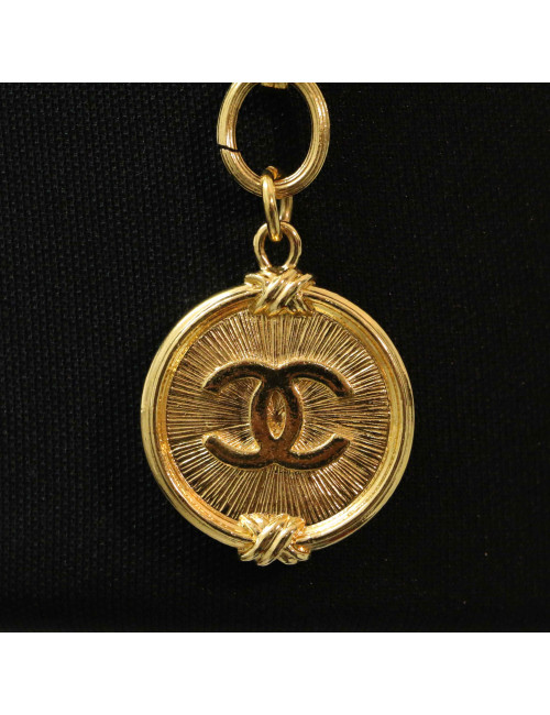 CHANEL gilded double chain belt