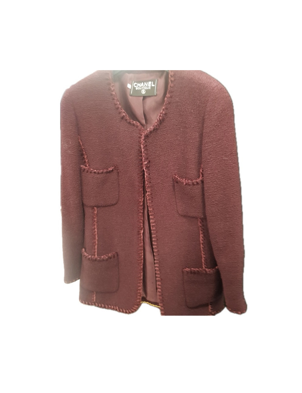 Veste T38 CHANEL tweed prune