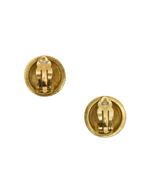 Boucles d'oreilles CHANEL CC dorées