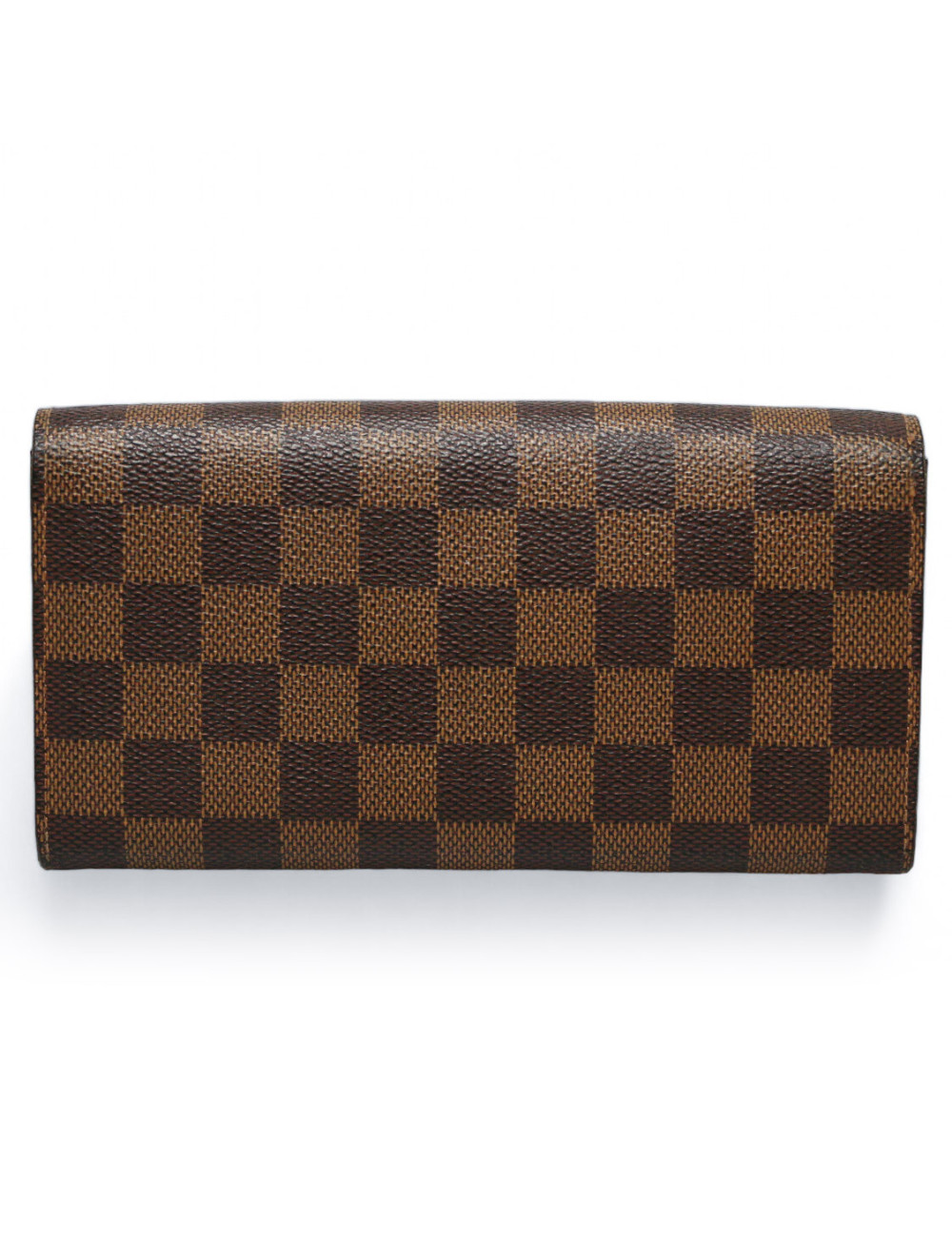 Portefeuille Sarah LOUIS VUITTON toile damier ébène