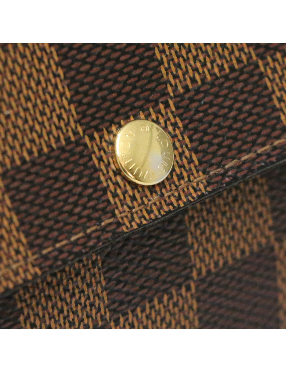 Portefeuille Sarah LOUIS VUITTON toile damier ébène