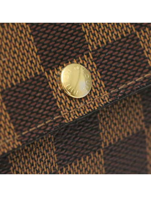 Portefeuille Sarah LOUIS VUITTON toile damier ébène
