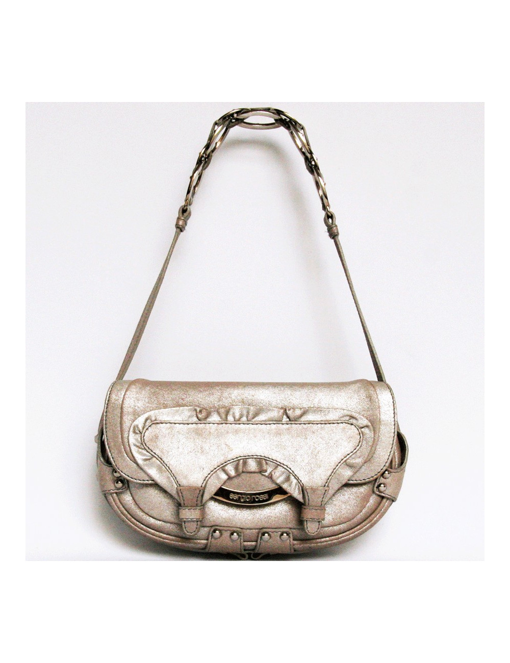 Petit sac Sergio Rossi marron pailleté 