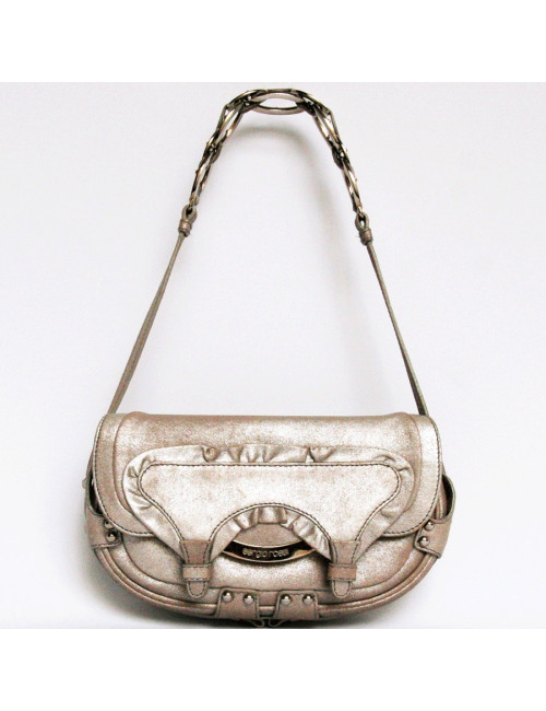 Petit sac Sergio Rossi marron pailleté 