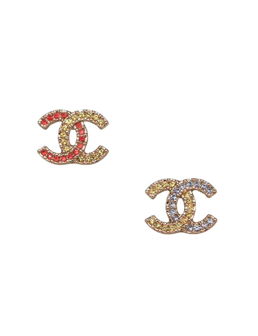 Clous CHANEL strass de couleurs