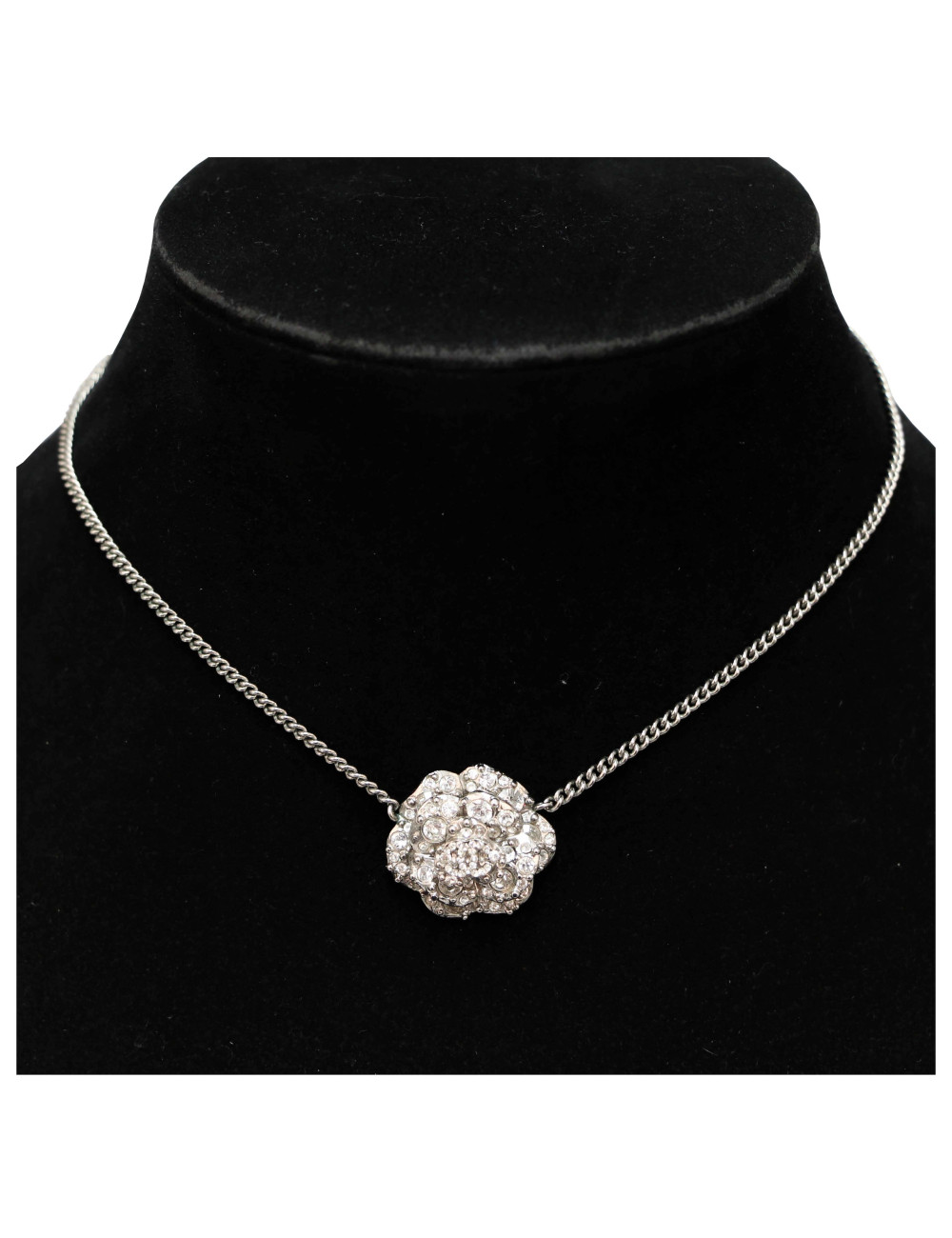 Collier camélia CHANEL brillants Swarovski