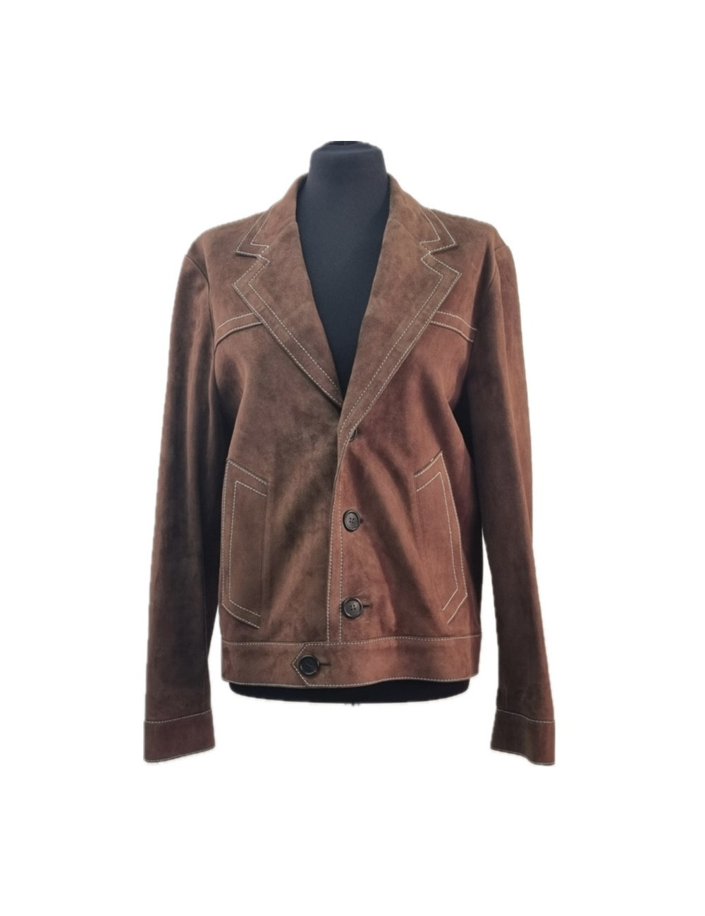 Blouson T 42 fr PRADA daim lmarron