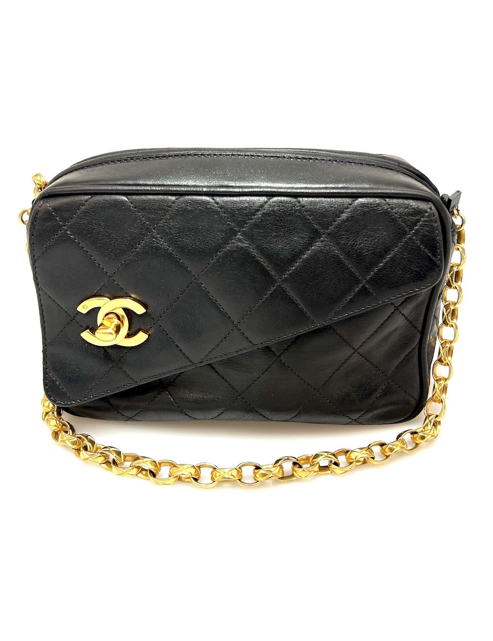 Sac caméra vintage CHANEL noir