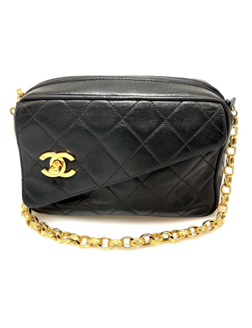 Sac caméra vintage CHANEL noir