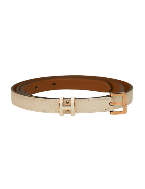 Ceinture Pop H bicolore HERMES or rose