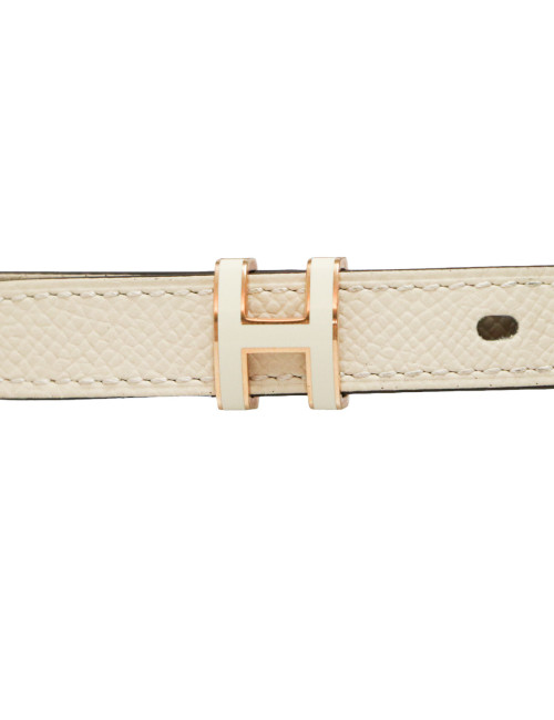 Ceinture Pop H bicolore HERMES or rose