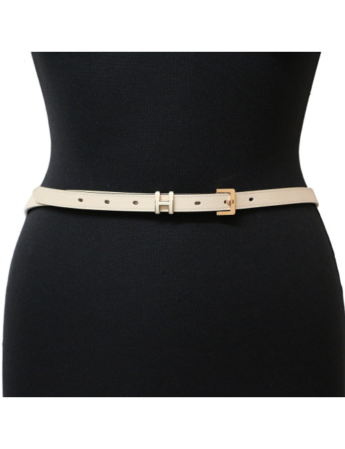 Ceinture Pop H bicolore HERMES or rose