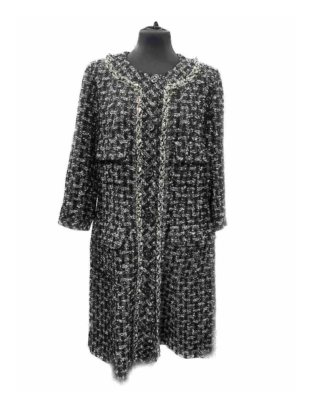 Manteau 48 CHANEL noir et blanc