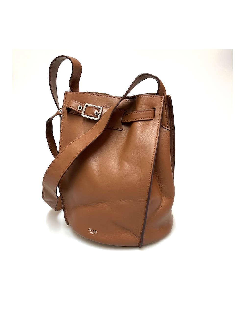 Sac seau CELINEcuir havane