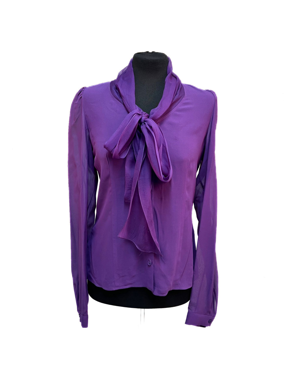 Blouse CHRISTIAN DIOR voile de soie violet