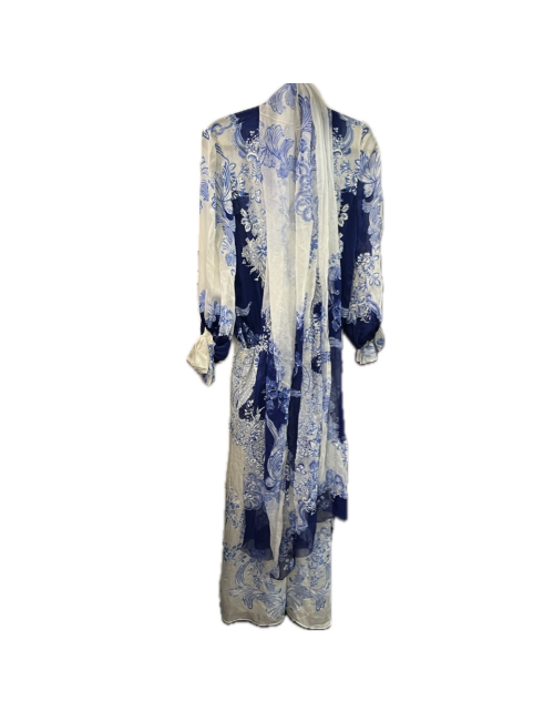 Robe Roberto CAVALLI soie bleu