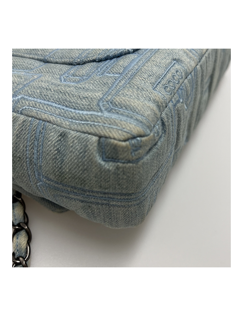 Sac CHANEL denim bleu clair