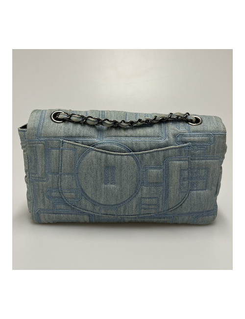 Sac CHANEL denim bleu clair