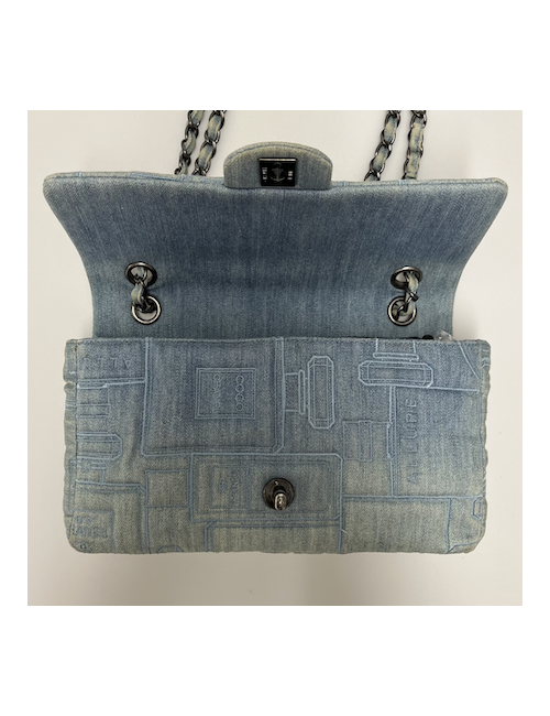 Sac CHANEL denim bleu clair