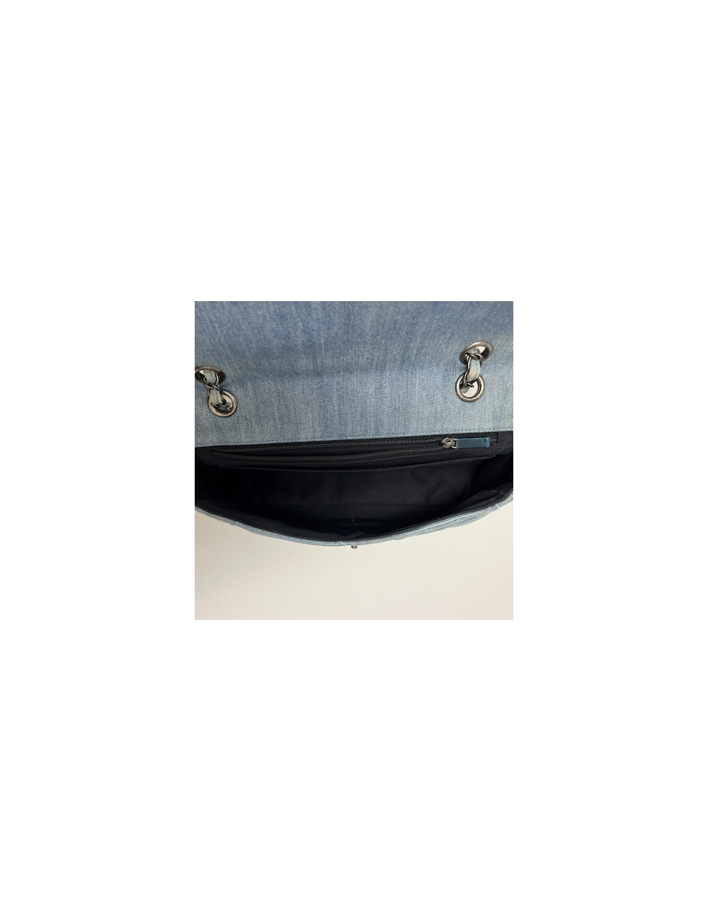 Sac CHANEL denim bleu clair