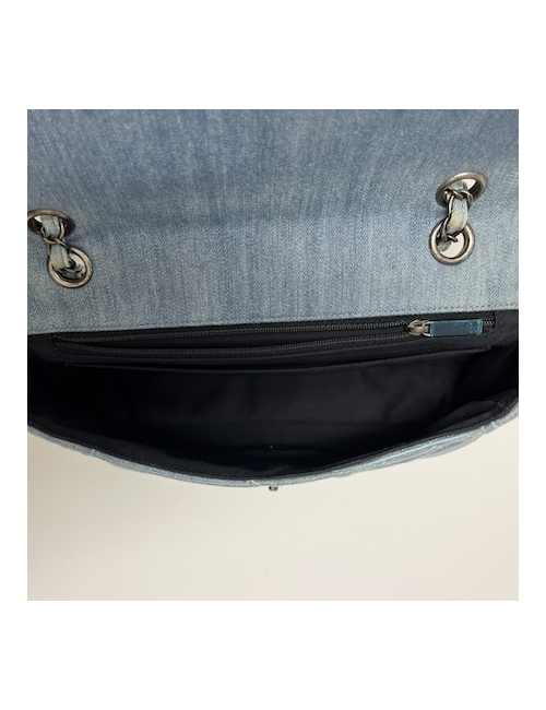 Sac CHANEL denim bleu clair
