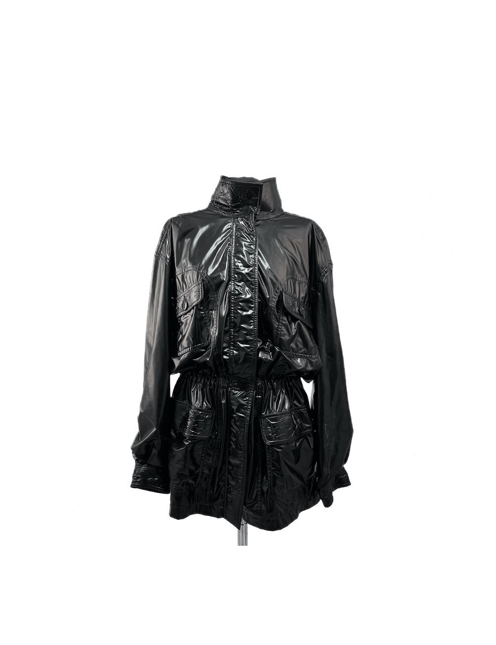 Veste longue CHANEL T 44 Vynil noir