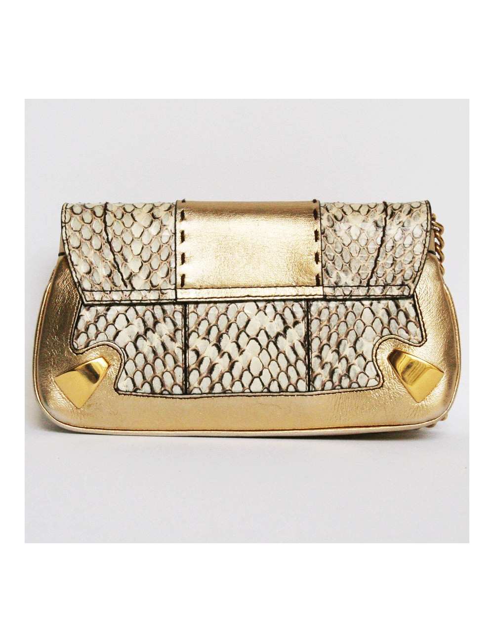 Mini sac DOLCE & GABBANA or et python 