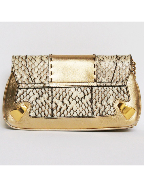 Mini sac DOLCE & GABBANA or et python 