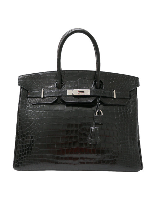 Birkin 35 HERMES Porosus noir