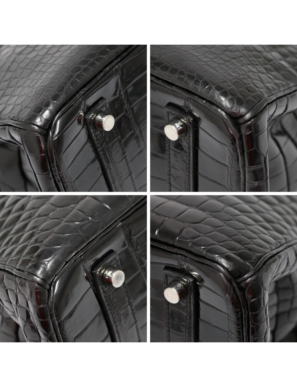 Birkin 35 HERMES Porosus noir