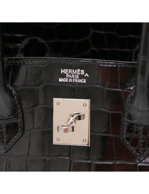 Birkin 35 HERMES Porosus noir