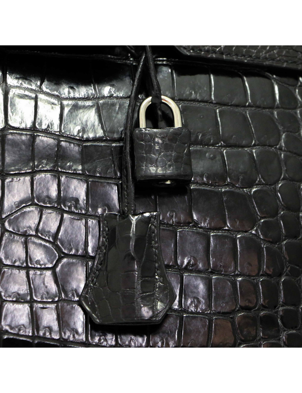 Birkin 35 HERMES Porosus noir