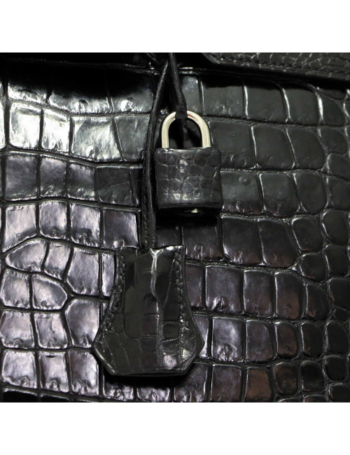 Birkin 35 HERMES Porosus noir