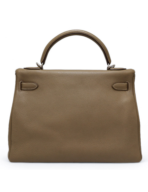 Sac Kelly 32 étoupe HERMES retourné