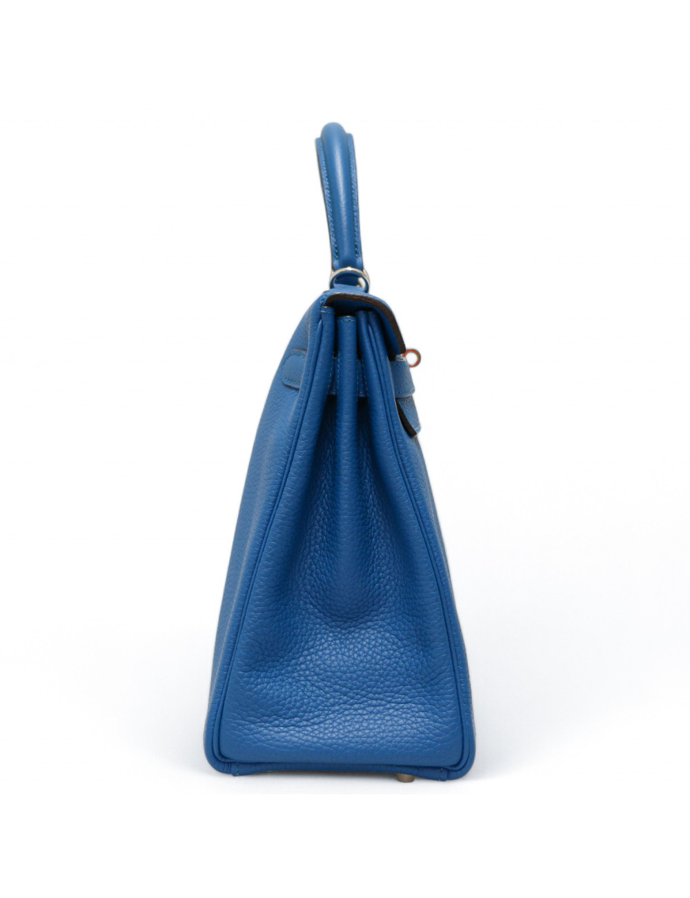 Sac HERMES Kelly 32 bleu retourné