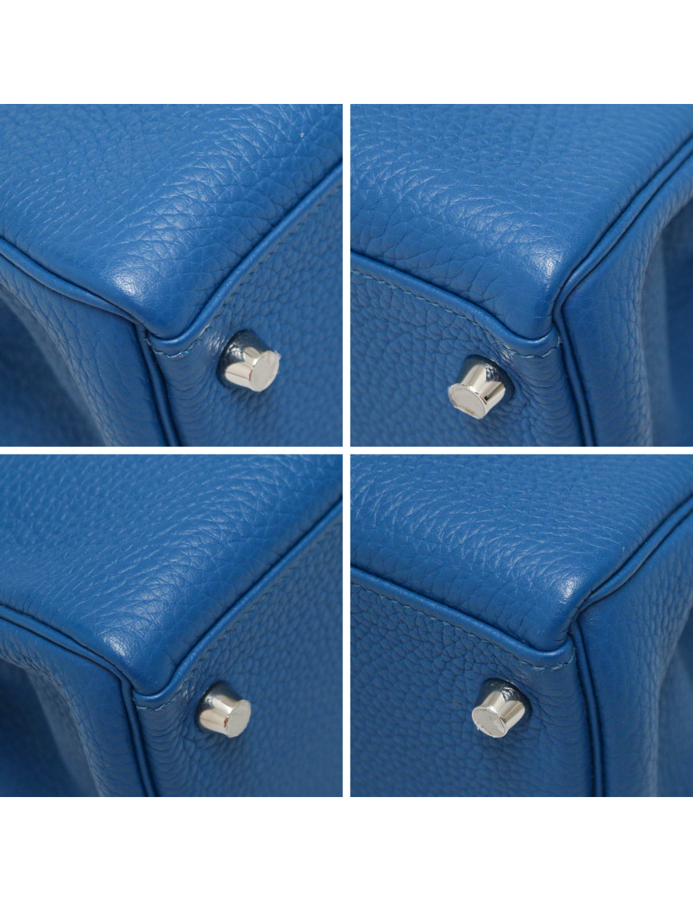 Sac HERMES Kelly 32 bleu retourné