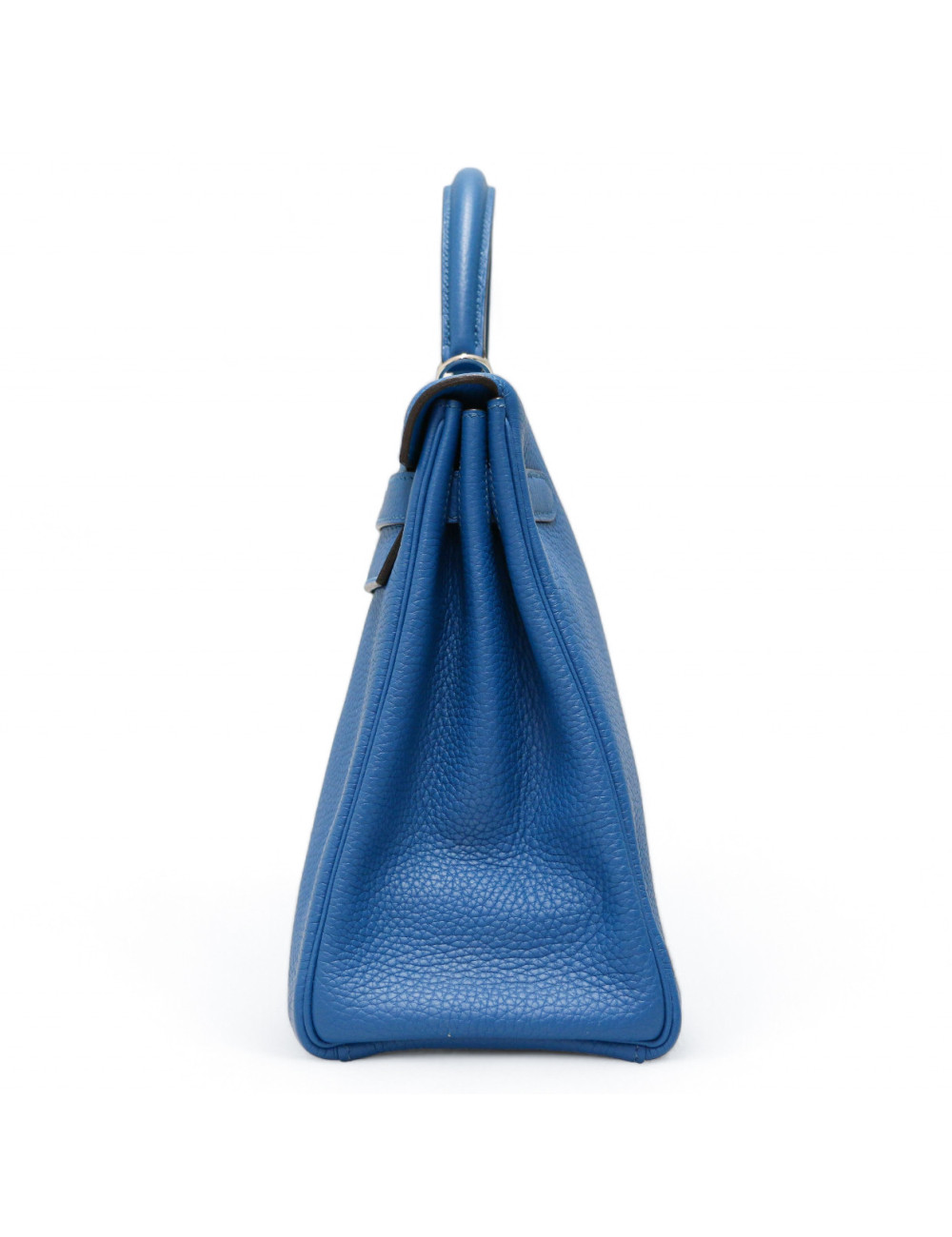 Sac HERMES Kelly 32 bleu retourné