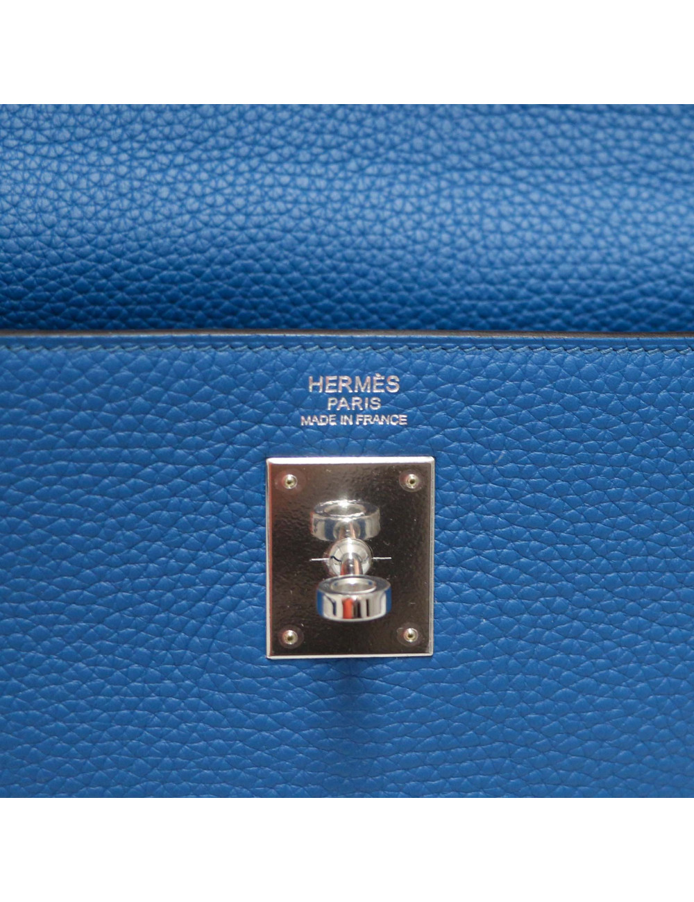 Sac HERMES Kelly 32 bleu retourné