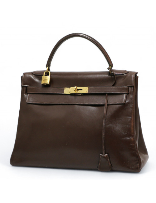 Kelly HERMES 32 retourné box marron