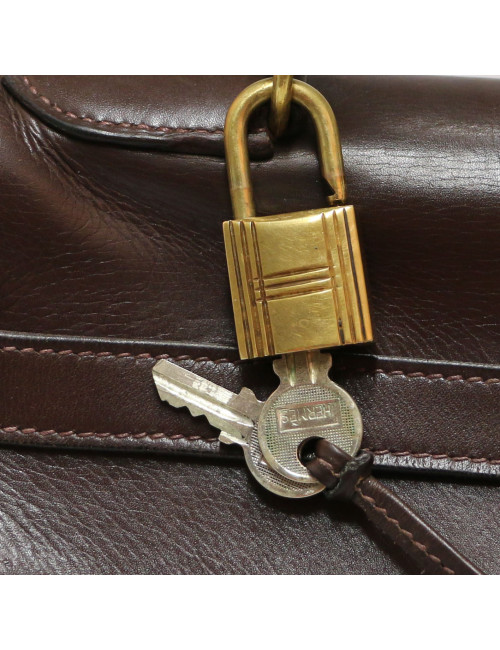 Kelly HERMES 32 retourné box marron