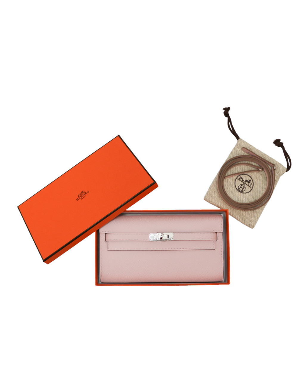 Pochette Kelly To Go HERMES Epsom rose