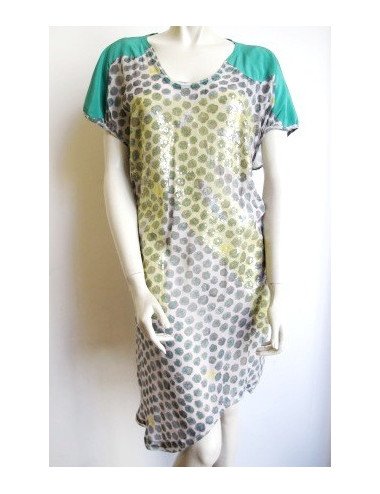 Robe TSUMORI CHISATO vert et jaune 2