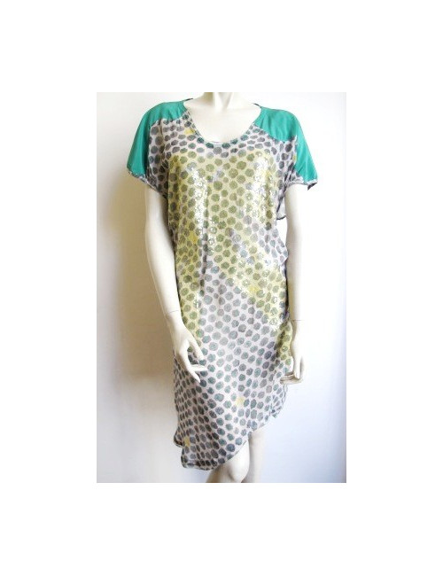 Robe TSUMORI CHISATO vert et jaune