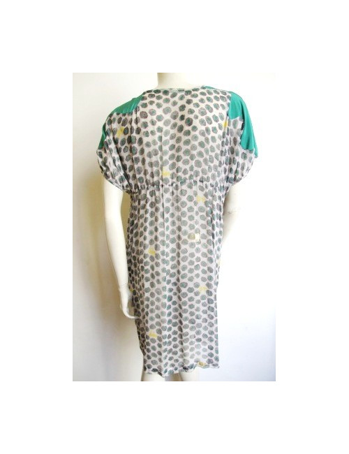 Robe TSUMORI CHISATO vert et jaune